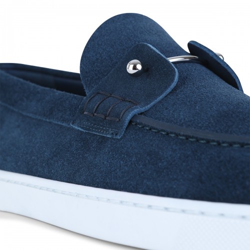 Loafers CHRISTIAN LOUBOUTIN, DARK BLUE LEATHER LOAFERS