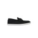 Loafers CHRISTIAN LOUBOUTIN, Boat Shoes - Reversed nubuck leather - Black - Men - 3240186B439
