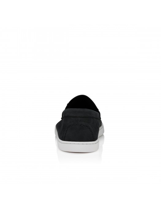 Loafers CHRISTIAN LOUBOUTIN, Boat Shoes - Reversed nubuck leather - Black - Men - 3240186B439