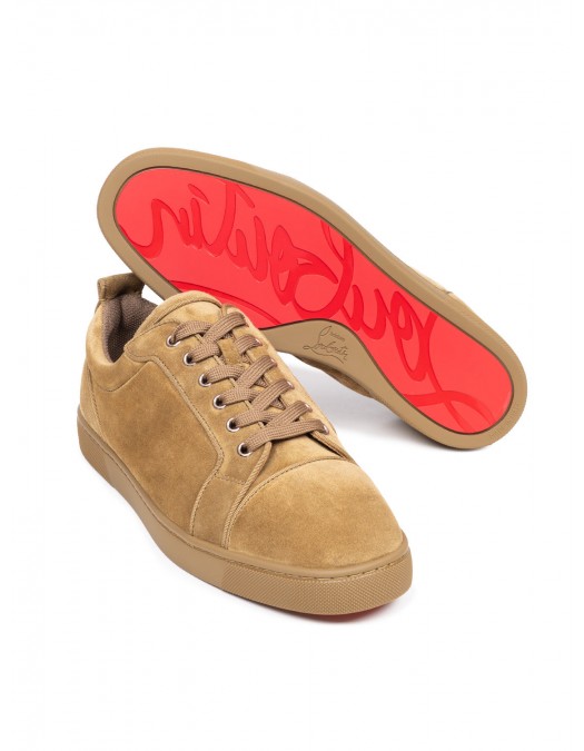 Sneakers CHRISTIAN LOUBOUTIN, Louis Junior Grosgrain-Trimmed Suede Sneakers - 3240426BZ09