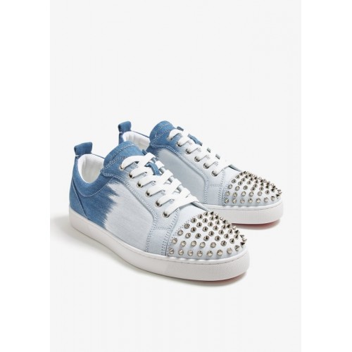 Sneakers Christian Louboutin, Louis Junior Spikes denim Sneakers Christian Louboutin, Louis Junior Spikes denim
