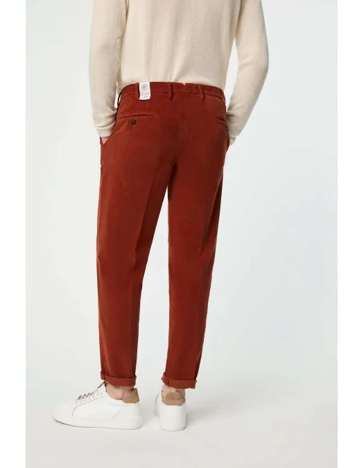 Pantaloni L.B.M 1911, Patterned Cotton Velvet, Brick Red - 3550728481 Pantaloni L.B.M 1911, Patterned Cotton Velvet, Brick Red - 3550728481