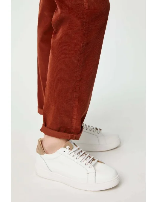 Pantaloni L.B.M 1911, Patterned Cotton Velvet, Brick Red - 3550728481 Pantaloni L.B.M 1911, Patterned Cotton Velvet, Brick Red - 3550728481