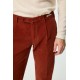 Pantaloni L.B.M 1911, Patterned Cotton Velvet, Brick Red - 3550728481