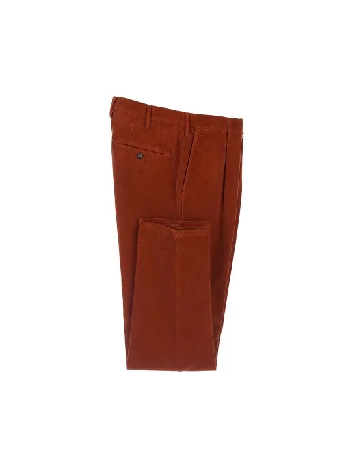 Pantaloni L.B.M 1911, Patterned Cotton Velvet, Brick Red - 3550728481 Pantaloni L.B.M 1911, Patterned Cotton Velvet, Brick Red - 3550728481