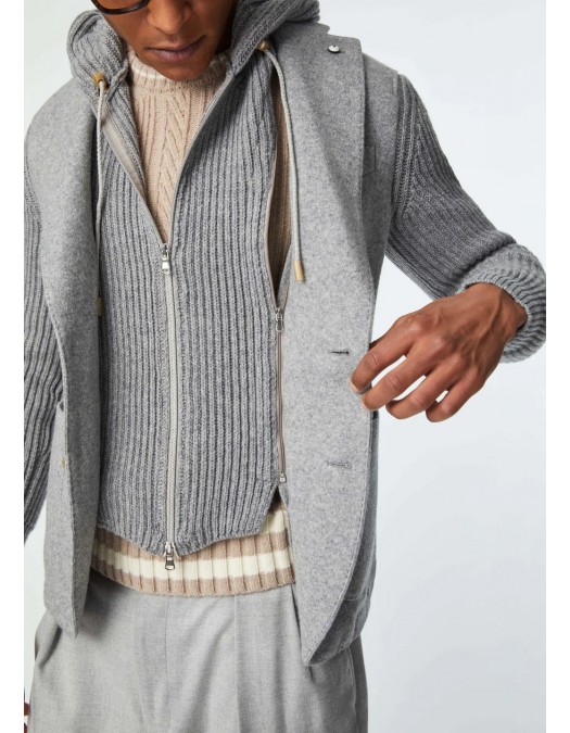 Geaca L.B.M 1911, Ivan Blazer Design, Wool, Grey - 3570022826