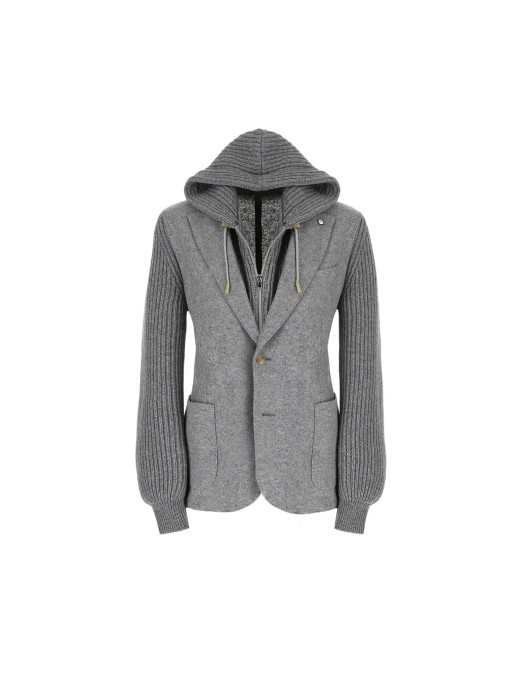 Geaca L.B.M 1911, Ivan Blazer Design, Wool, Grey - 3570022826