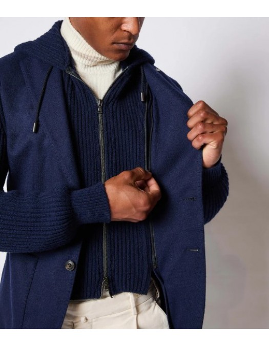 Jacheta L.B.M 1911 3570052826, Ivan jacket in blue jersey - 3570052826