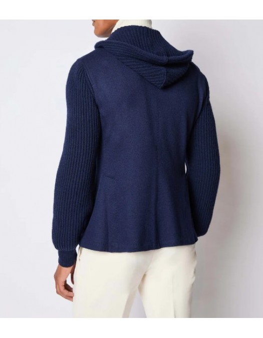 Jacheta L.B.M 1911 3570052826, Ivan jacket in blue jersey - 3570052826