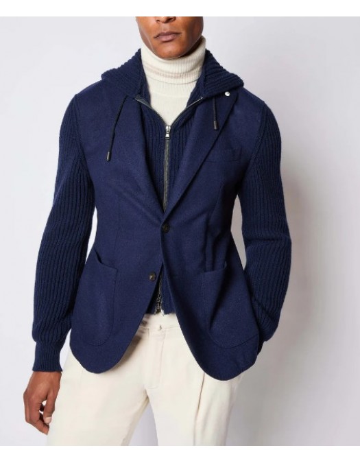 Jacheta L.B.M 1911 3570052826, Ivan jacket in blue jersey - 3570052826