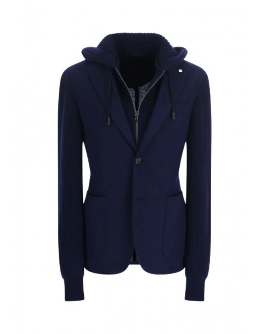 Jacheta L.B.M 1911 3570052826, Ivan jacket in blue jersey - 3570052826