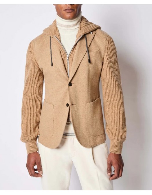 Jacheta L.B.M 1911, IVAN camel jersey jacket - 3570062826
