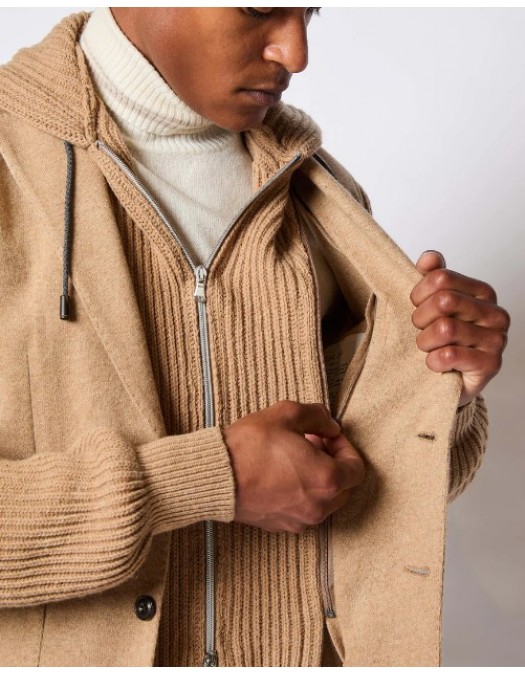 Jacheta L.B.M 1911, IVAN camel jersey jacket - 3570062826