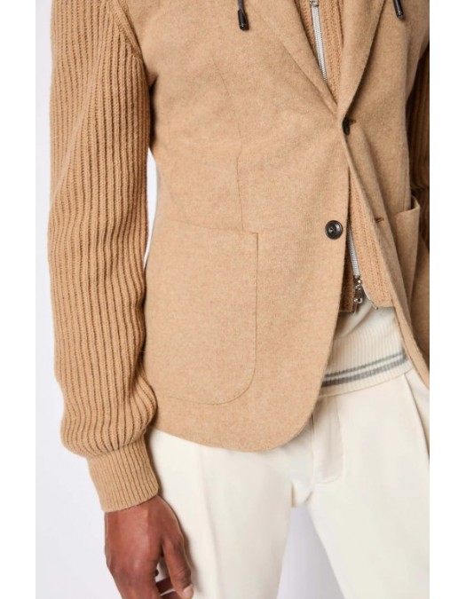 Jacheta L.B.M 1911, IVAN camel jersey jacket - 3570062826