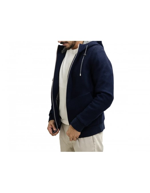 Geaca L.B.M 1911, Zip Detail, Wool, Navy Blue - 3570359375