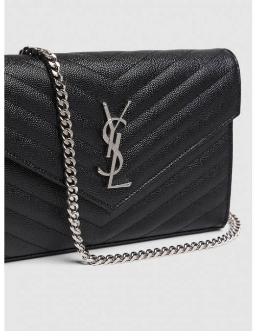 Geanta YVES SAINT LAURENT, Shoulder, Envelope Design, Small, Black - 377828BOW021000