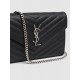 Geanta YVES SAINT LAURENT, Shoulder, Envelope Design, Small, Black - 377828BOW021000