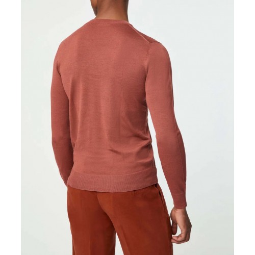 Pulover L.B.M 1911, Classic Design, Wool, Brick Red