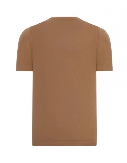 Tricou GRAN SASSO  Organic Cotton Vintage Knit Brown - 4316821820168