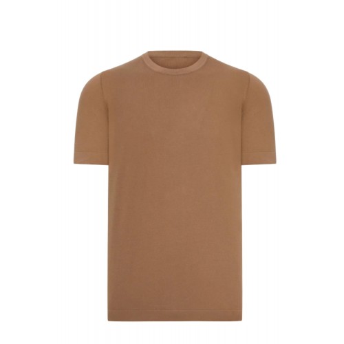 Tricou GRAN SASSO  Organic Cotton Vintage Knit Brown