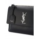 Geanta YVES SAINT LAURENT, Shoulder, Sunset Design, Medium, Black - 442906D420N1000