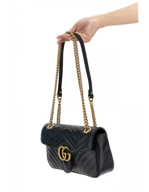 Geanta GUCCI, Shoulder, Small, Marmont Collection, Black - 443497DTDIT1000