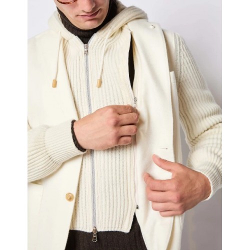 Jacheta L.B.M 1911, IVAN jacket in ivory jersey