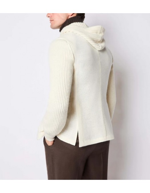 Jacheta L.B.M 1911, IVAN jacket in ivory jersey - 4550012826