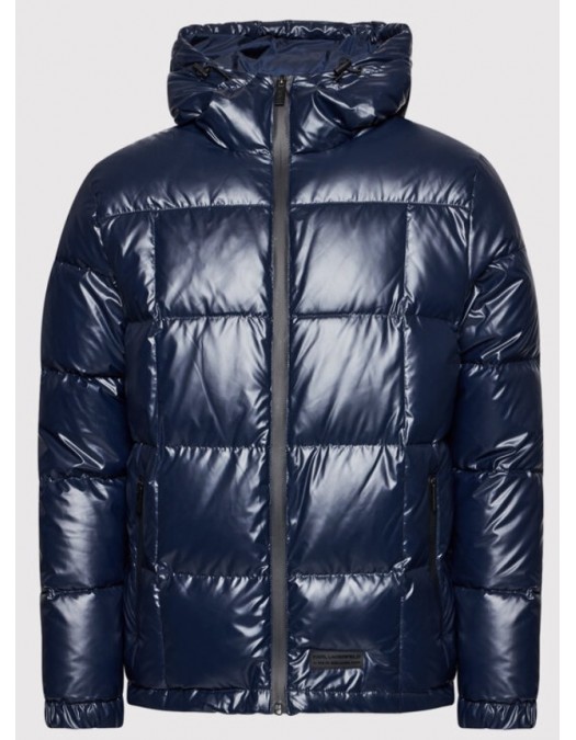 Geaca Karl Lagerfeld, Hooded Down Blouson, Bleumarin - 505005512505690