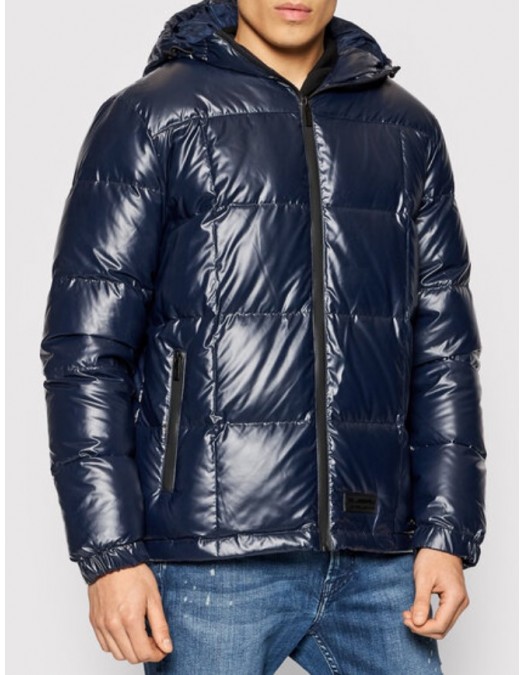 Geaca Karl Lagerfeld, Hooded Down Blouson, Bleumarin - 505005512505690