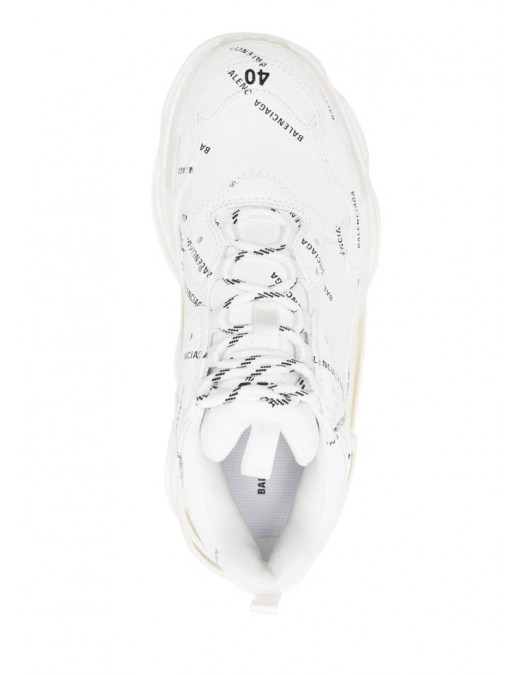 Sneakers BALENCIAGA, Logo Negru, Alb - 524039W2FA19010 Sneakers BALENCIAGA, Logo Negru, Alb - 524039W2FA19010