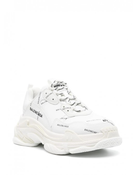 Sneakers BALENCIAGA, Logo Negru, Alb - 524039W2FA19010 Sneakers BALENCIAGA, Logo Negru, Alb - 524039W2FA19010