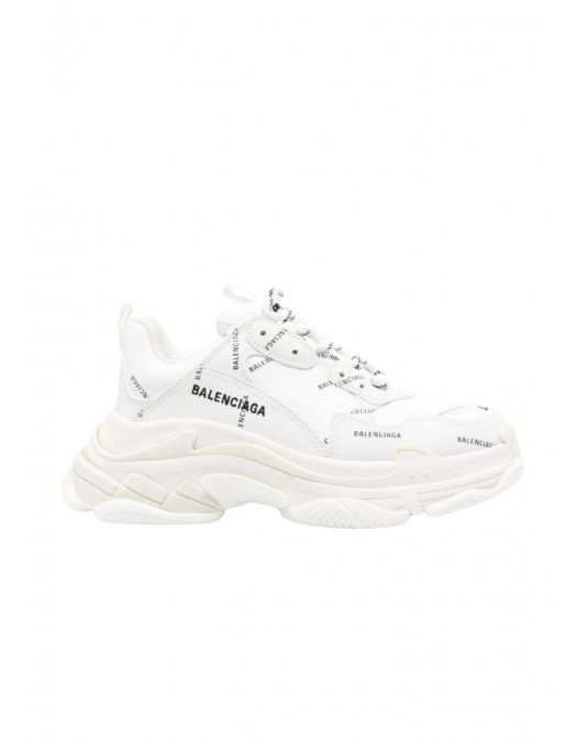 Sneakers BALENCIAGA, Logo Negru, Alb - 524039W2FA19010 Sneakers BALENCIAGA, Logo Negru, Alb - 524039W2FA19010