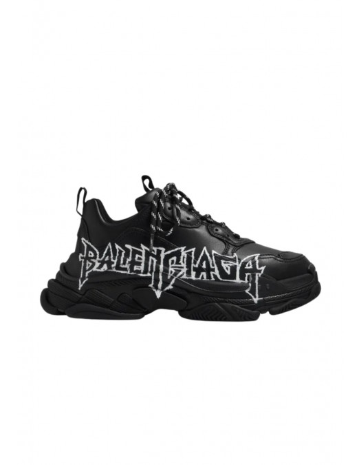 SNEAKERS BALENCIAGA, Triple S, Logo Print, Black - 524039W2FAY1090
