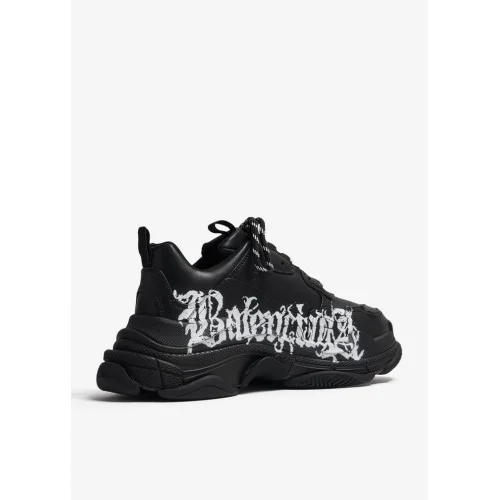 SNEAKERS BALENCIAGA, Triple S, Logo Print, Black