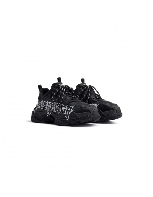 SNEAKERS BALENCIAGA, Triple S, Logo Print, Black - 524039W2FAY1090