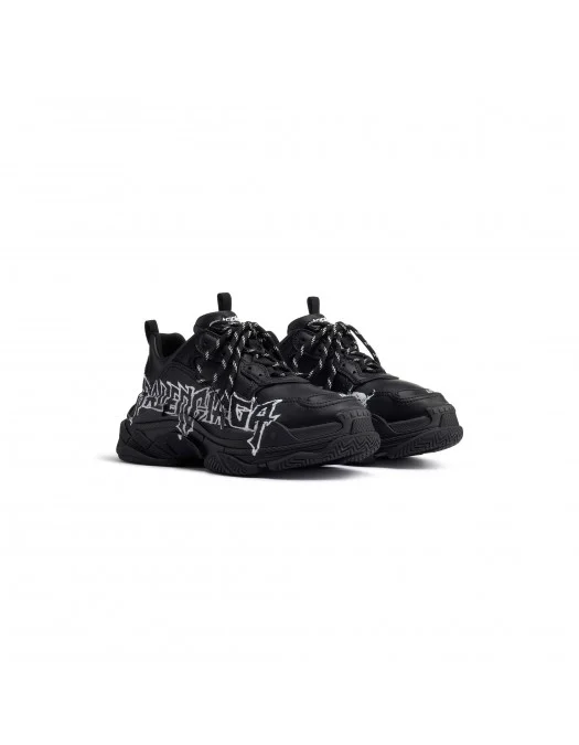 SNEAKERS BALENCIAGA, Triple S, Logo Print, Black - 524039W2FAY1090 SNEAKERS BALENCIAGA, Triple S, Logo Print, Black - 524039W2FAY1090