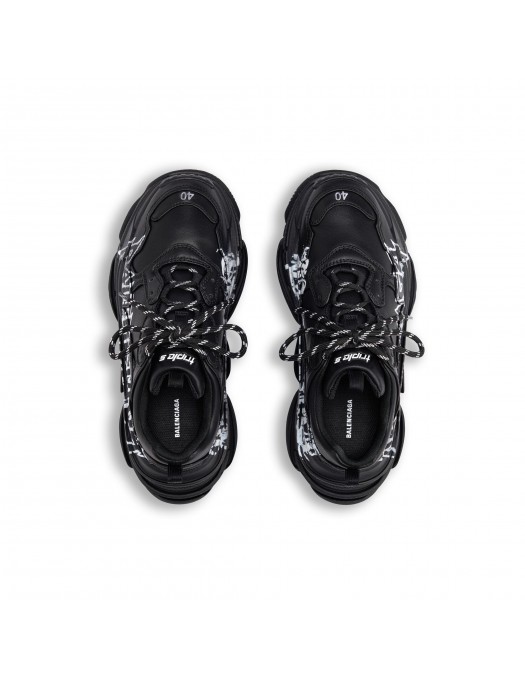 SNEAKERS BALENCIAGA, Triple S, Logo Print, Black - 524039W2FAY1090