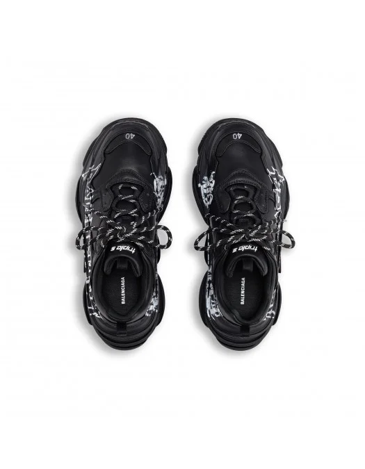 SNEAKERS BALENCIAGA, Triple S, Logo Print, Black - 524039W2FAY1090 SNEAKERS BALENCIAGA, Triple S, Logo Print, Black - 524039W2FAY1090