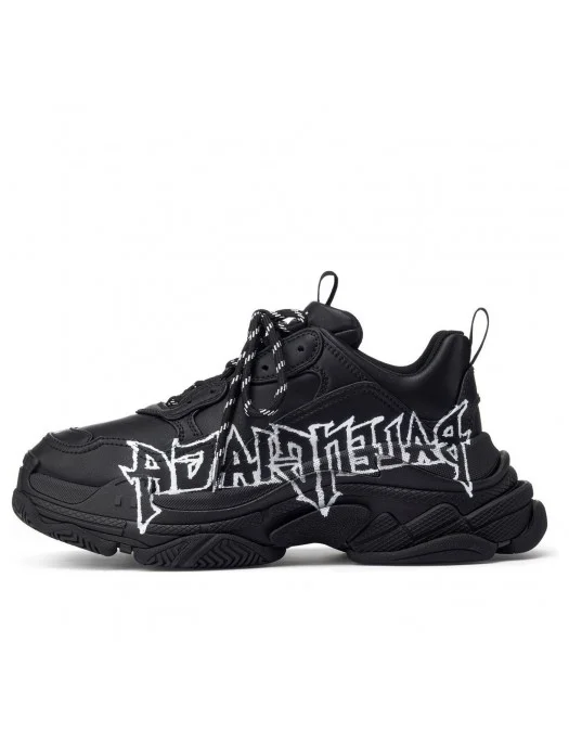 SNEAKERS BALENCIAGA, Triple S, Logo Print, Black - 524039W2FAY1090 SNEAKERS BALENCIAGA, Triple S, Logo Print, Black - 524039W2FAY1090