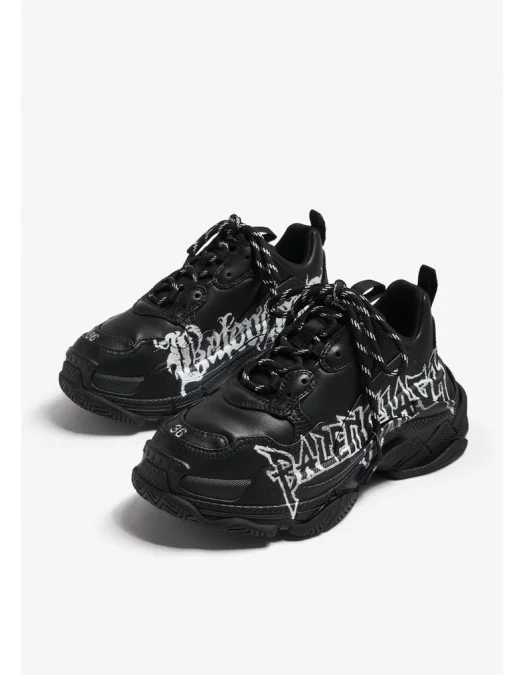 SNEAKERS BALENCIAGA, Triple S, Logo Print, Black - 524039W2FAY1090 SNEAKERS BALENCIAGA, Triple S, Logo Print, Black - 524039W2FAY1090