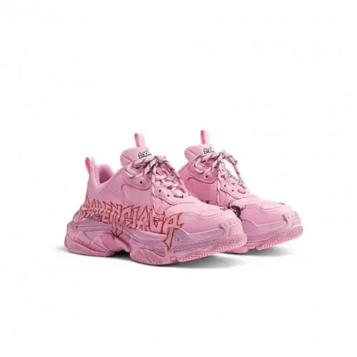 SNEAKERS BALENCIAGA, Triple S, Logo Print, Pink