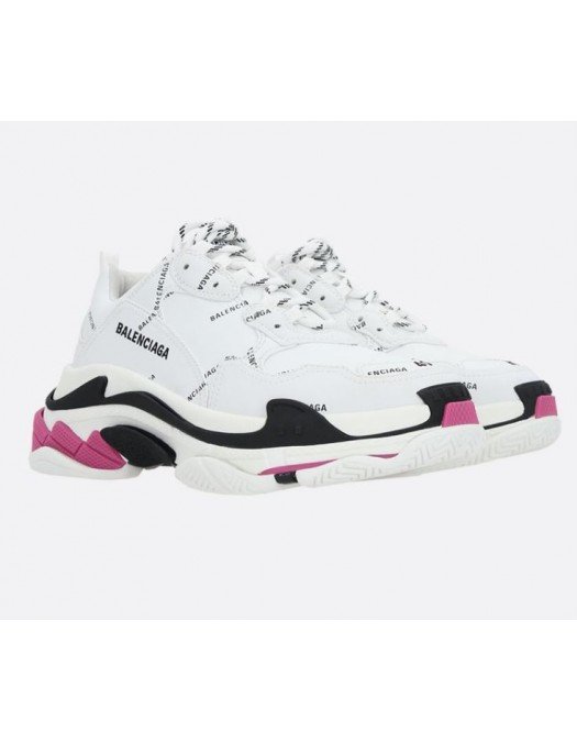 Sneakers BALENCIAGA, Triple s, White and Pink, Logo - 524040W2FA49155