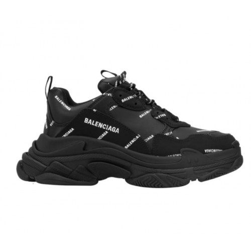 Sneakers BALENCIAGA, Triple S Print Logo all over, Black
