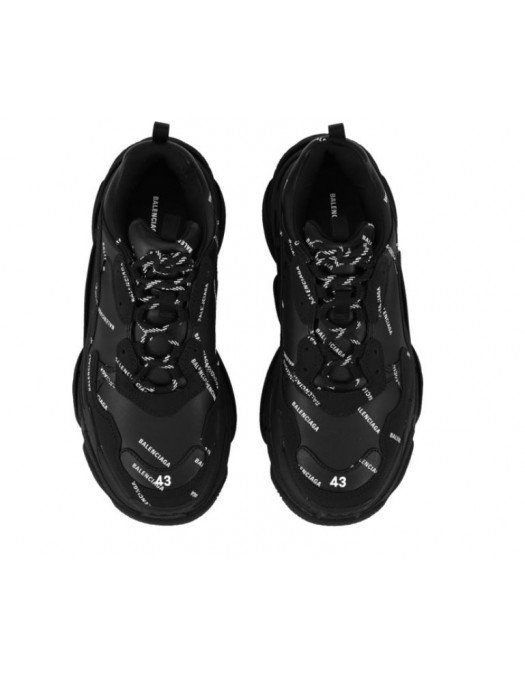 Sneakers BALENCIAGA, Print Logo all over, Black - 536737W2FA11090
