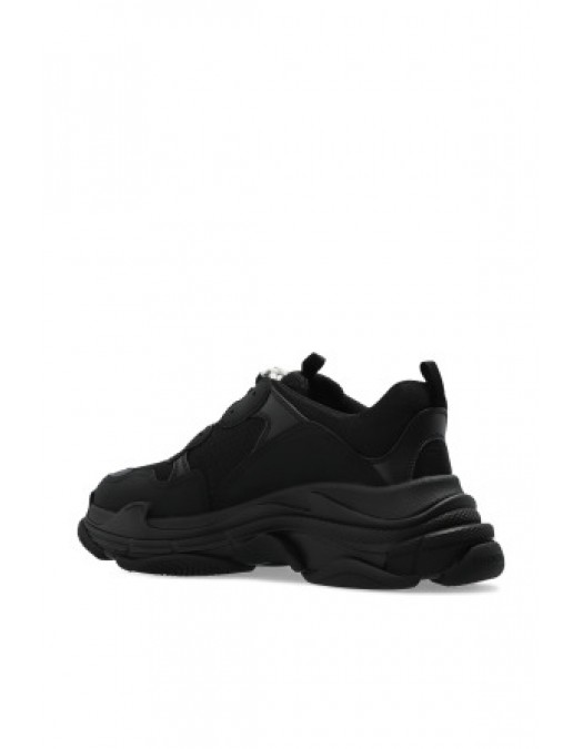 SNEAKERS BALENCIAGA, Triple S Design, Yellow Logo, Black - 536737WTRST1070