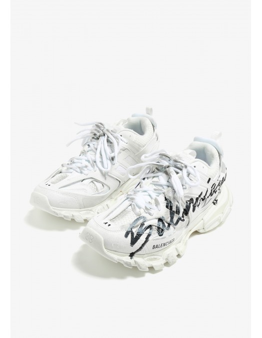 Sneakers BALENCIAGA, Men's Track Signature Sneaker in White - 542023WTRHW9010