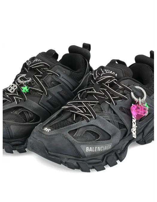 SNEAKERS BALENCIAGA, Track, Charms colorate, Negru