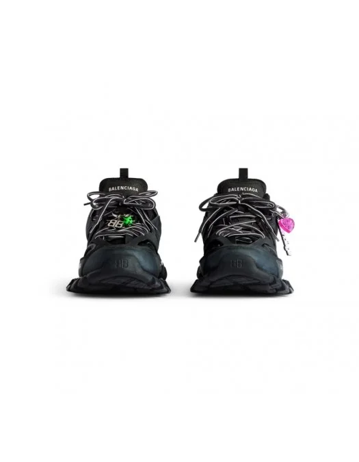 SNEAKERS BALENCIAGA, Track, Charms colorate, Negru