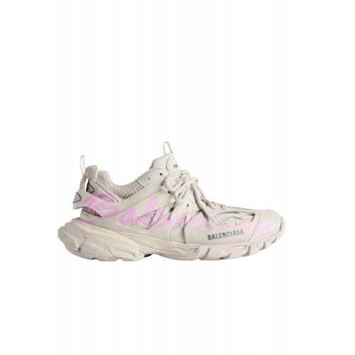 Sneakers BALENCIAGA, Women's Track Signature Sneaker in Beige/pink
